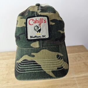 Cahills Lowcountry Hat Baseball Cap Camo Green Bluffton SC‎ Rooster Farm Casual
